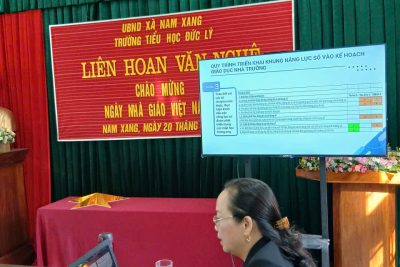 Tập huấn “Phát triển năng lực số cho học sinh tiểu học” cho toàn thể cán bộ, giáo viên nhà trường.