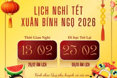 LỊCH NGHỈ TẾT NGUYÊN ĐÁN – XUÂN BÍNH NGỌ 2026