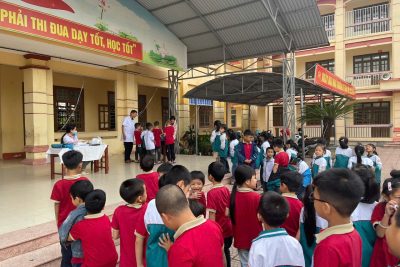 Trường Tiểu học Đức Lý xã Nam Xang triển khai uống thuốc tẩy giun năm 2025